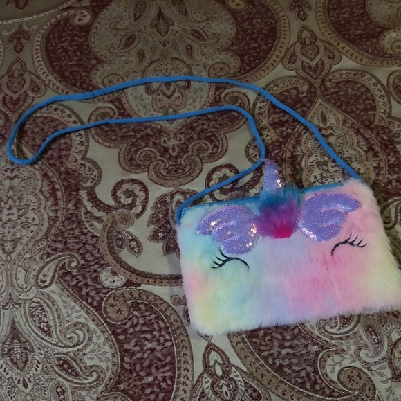 Sequins soft plush tie dye unicorn girls - Picture 6 of 8
